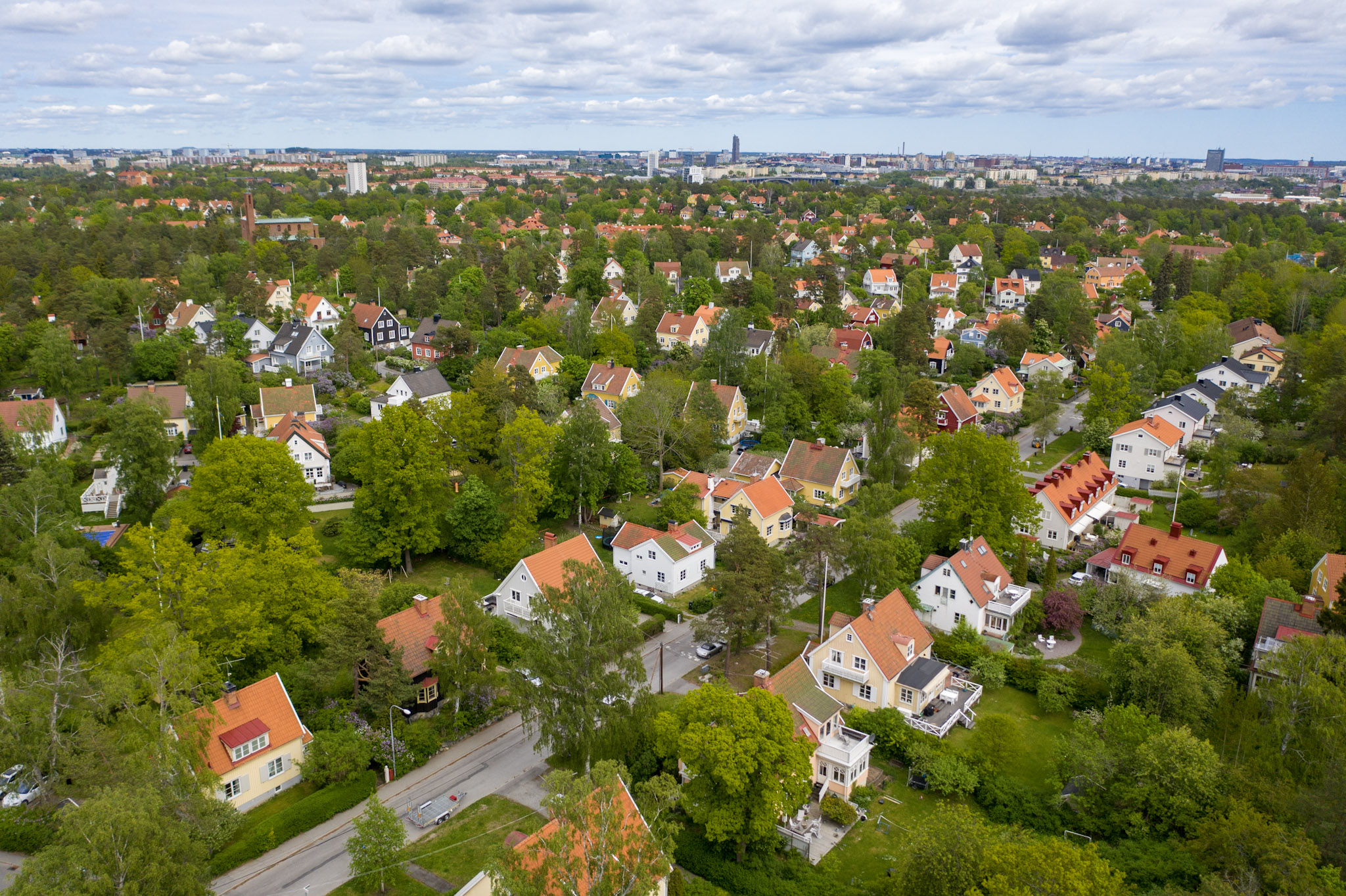 Flygfoto Trädgårdsstaden